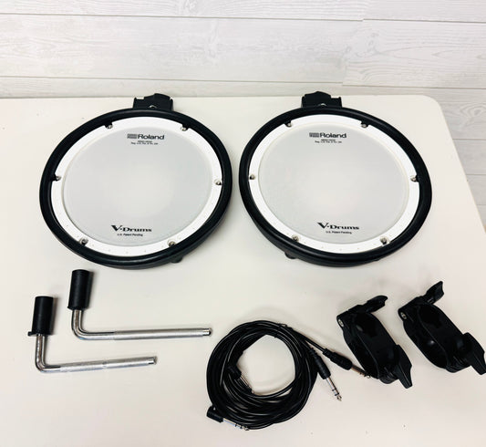 Pair of Roland PDX-8 Mesh Pads with Mount Clamp and Cable PDX8