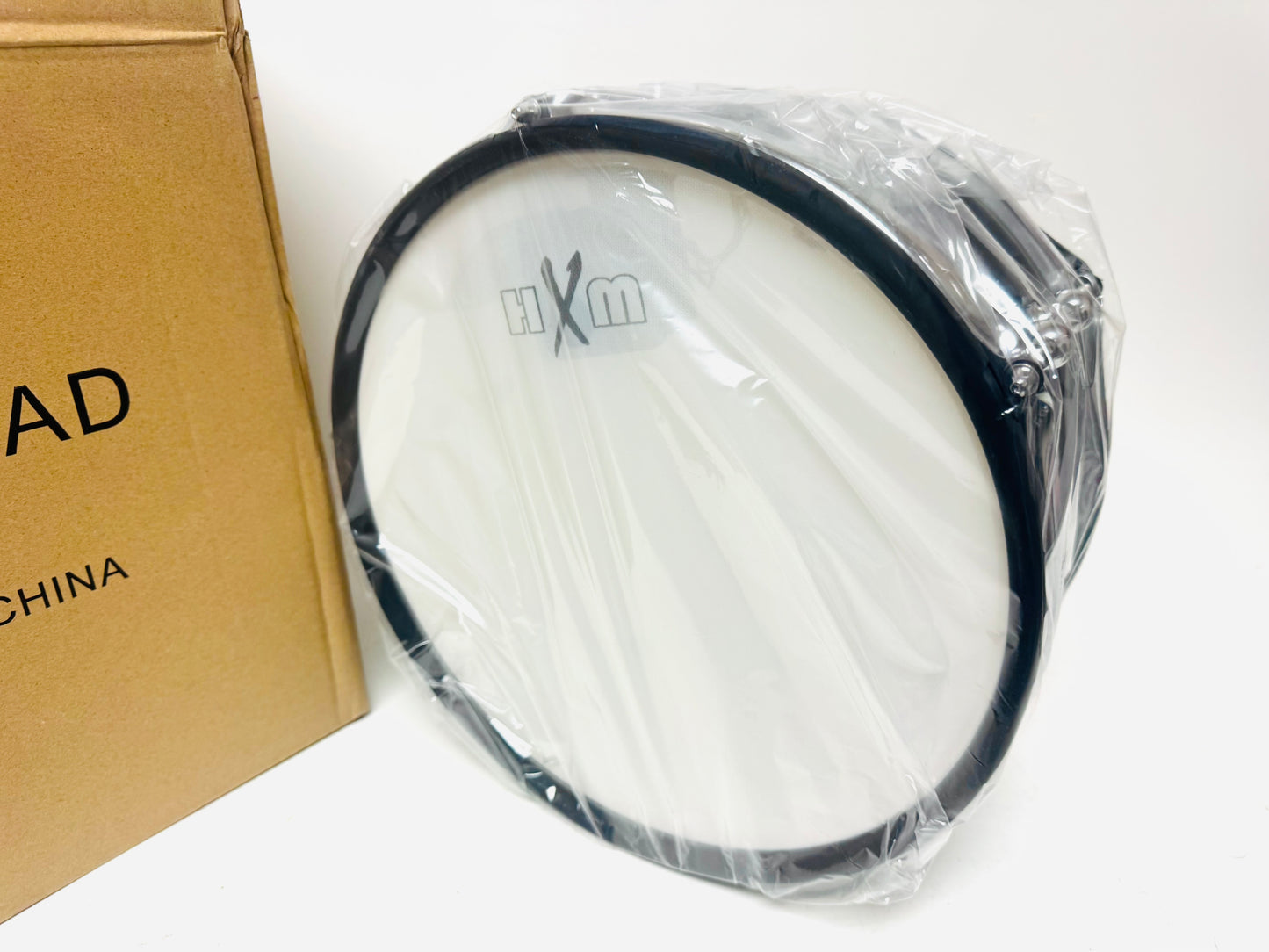 HXM 12” X 6” Brushed Silver Rack Tom Drum for Roland Alesis Lemon Kit