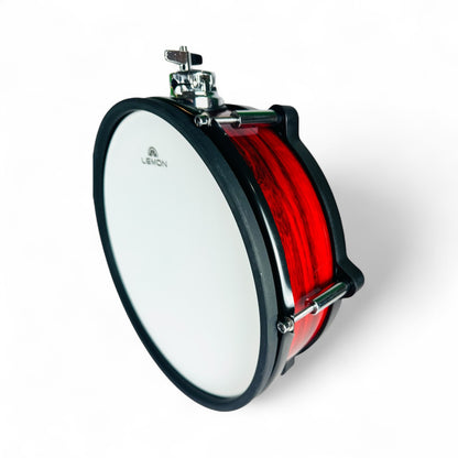 Lemon 12” x 4” RED FLAME Mesh Tom Snare w Clamp  for Roland Alesis Strike Kit