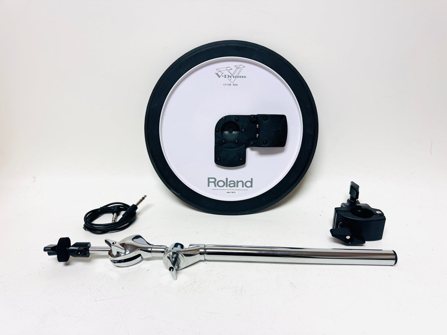 Roland CY-13R Ride White Back with Boom Arm