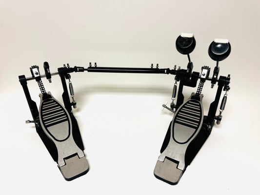 Double Kick Bass Drum Pedal Dual Chain Lemon Reversible Beater