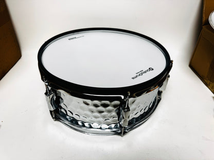 14” X 5” Custom Hammered Chrome Snare Drum for Roland Alesis Lemon Kit