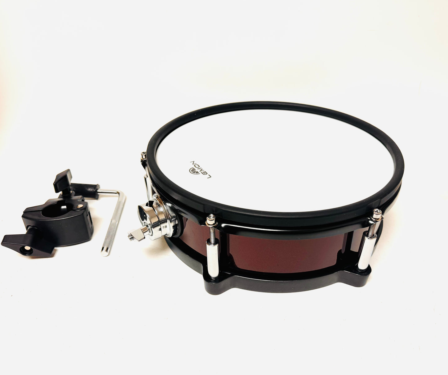 Set of 3 Lemon 12” x 4” WINE RED Mesh Tom Snare w Clamp  for Roland