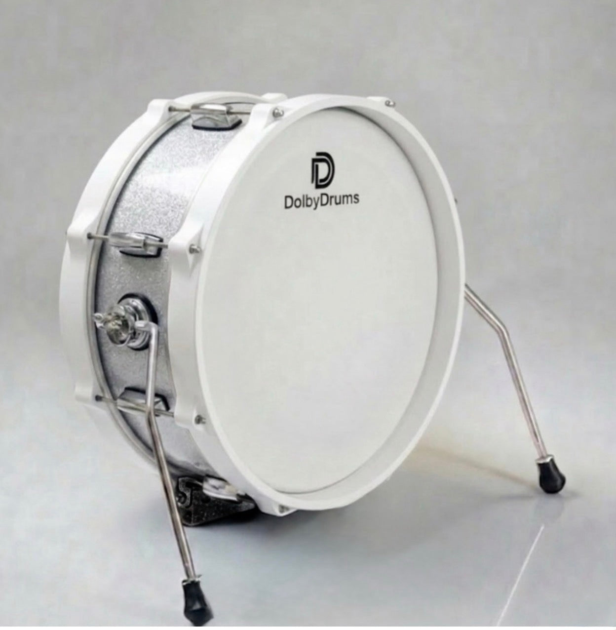 Dolby 18” Electronic Kick Drum White Silver for Roland Alesis