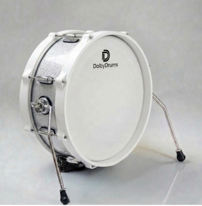 Dolby 18” Electronic Kick Drum White Silver for Roland Alesis