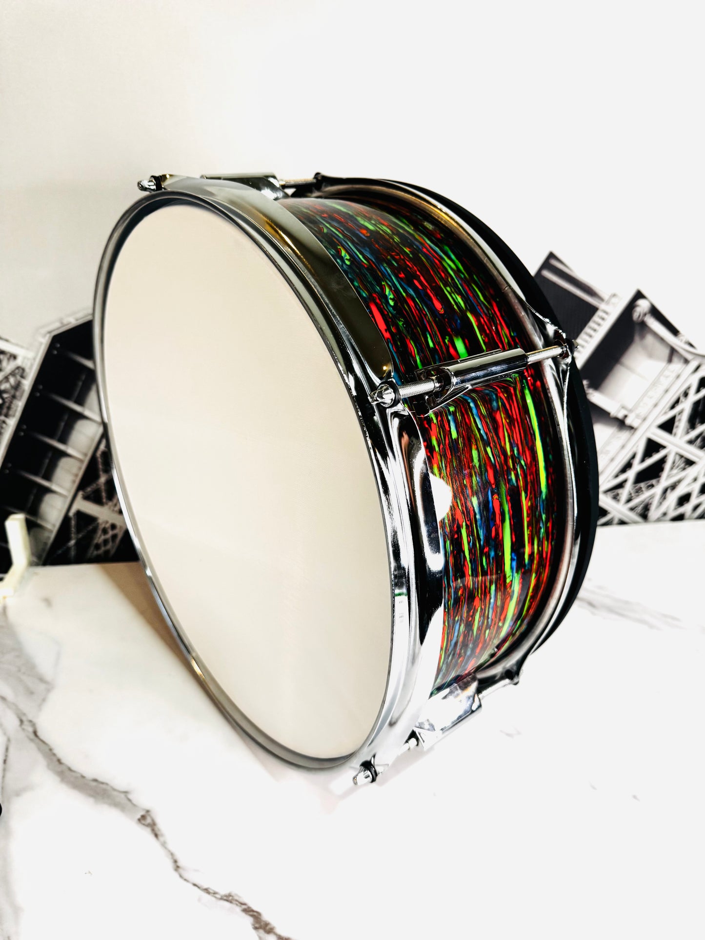 HXM 14” X 5” Psych Red Mod Snare Drum for Roland Alesis Lemon Kit