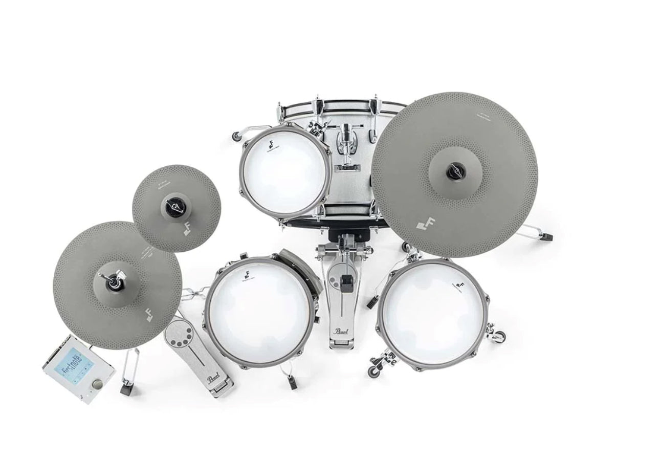 EFNOTE mini Acoustic Designed Electronic Drum Set White Sparkle Kit