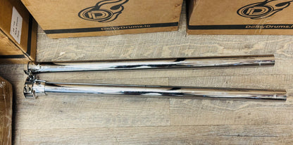 Chrome Drum Rack Legs 30” w Top Clamp for Roland Gibraltar DW