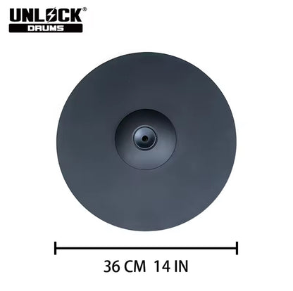 UNLOCK 14” 3 Zone Ride Crash Bell Cymbal for Roland Alesis Kit