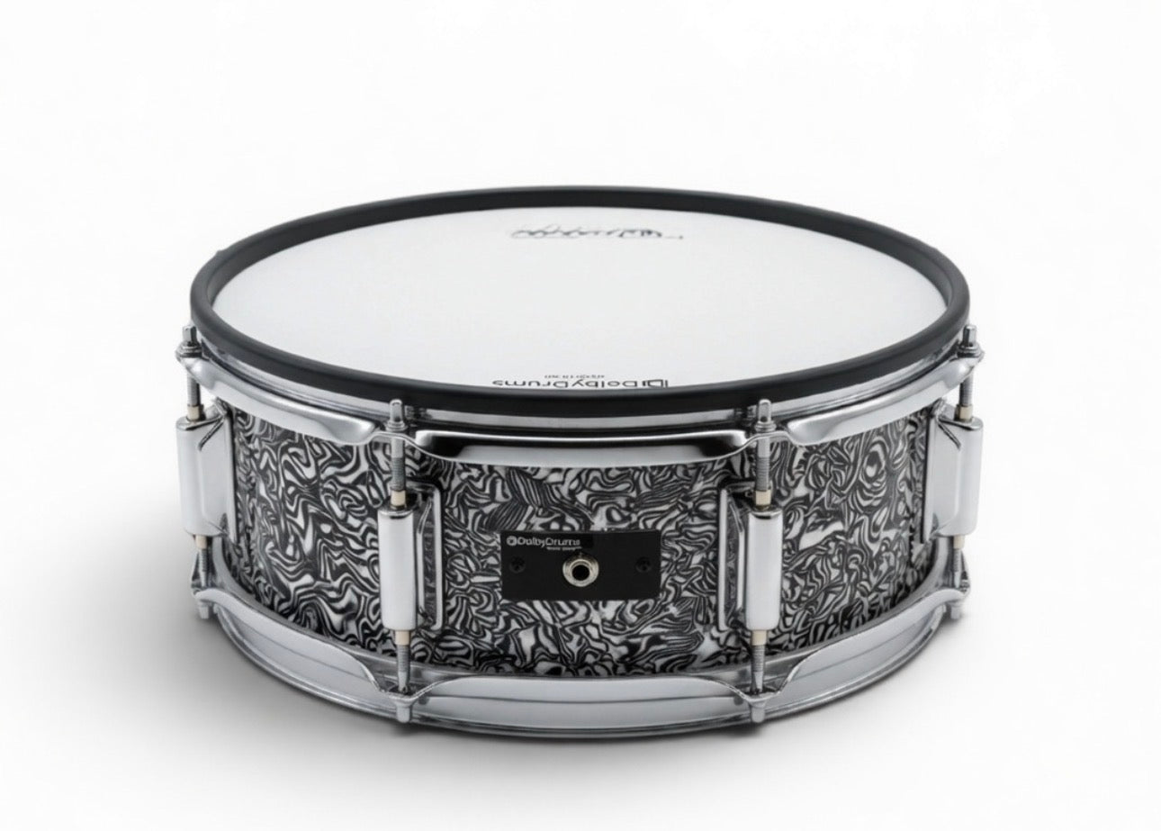 Dolby 14 x 5” Electronic Black Abalone SNARE w 6 Triggers for Roland Alesis Drum