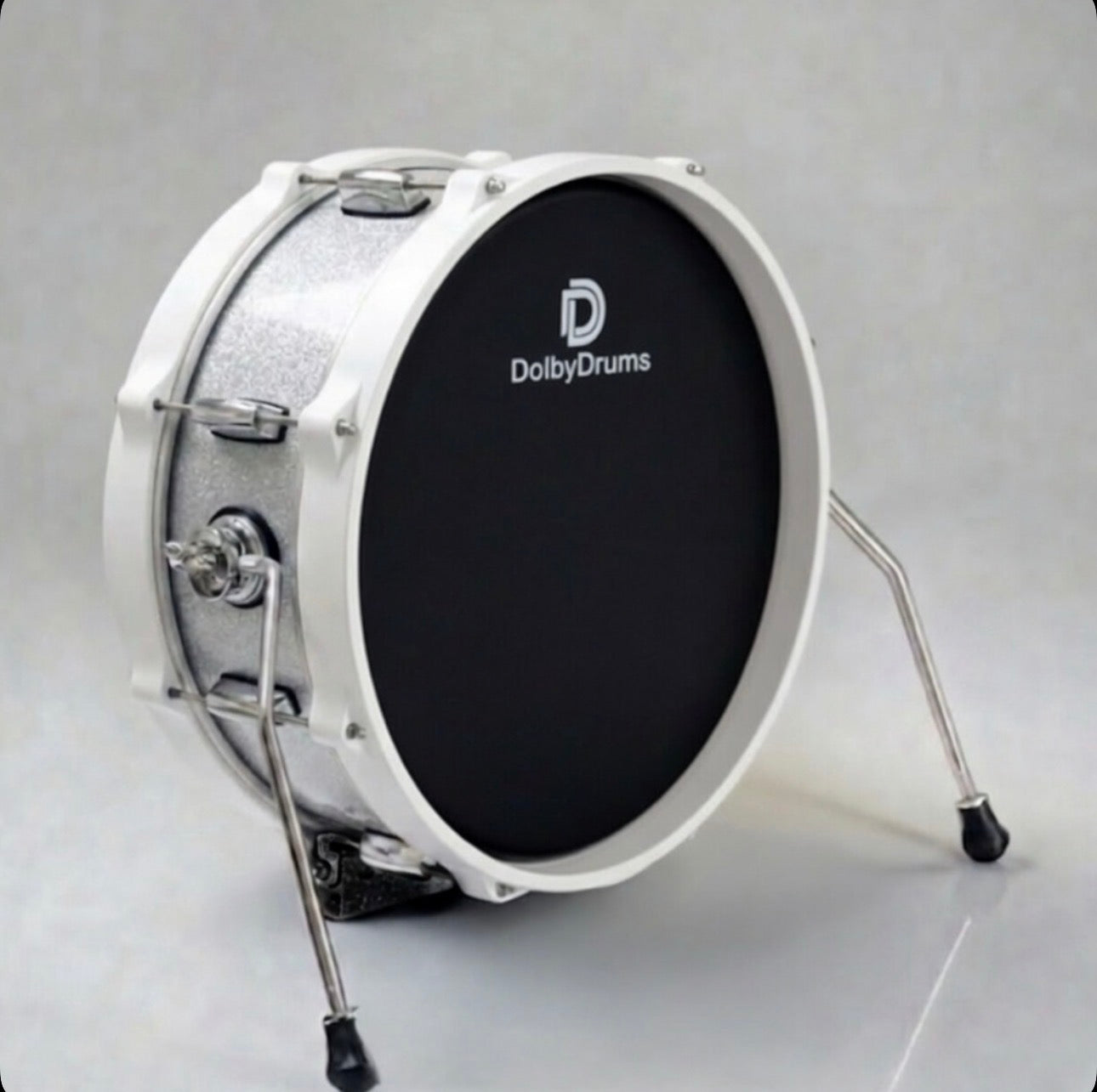 Dolby 18” Electronic Kick Drum White Silver for Roland Alesis