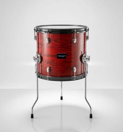 Dolby 14 x 14” Floor Tom Red Wood Electronic Full Shell for Roland Alesis