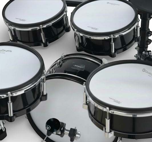 Dolby Drums HX Electronic Black Shell Pack Snare Kick Tom Drum for Roland Alesis