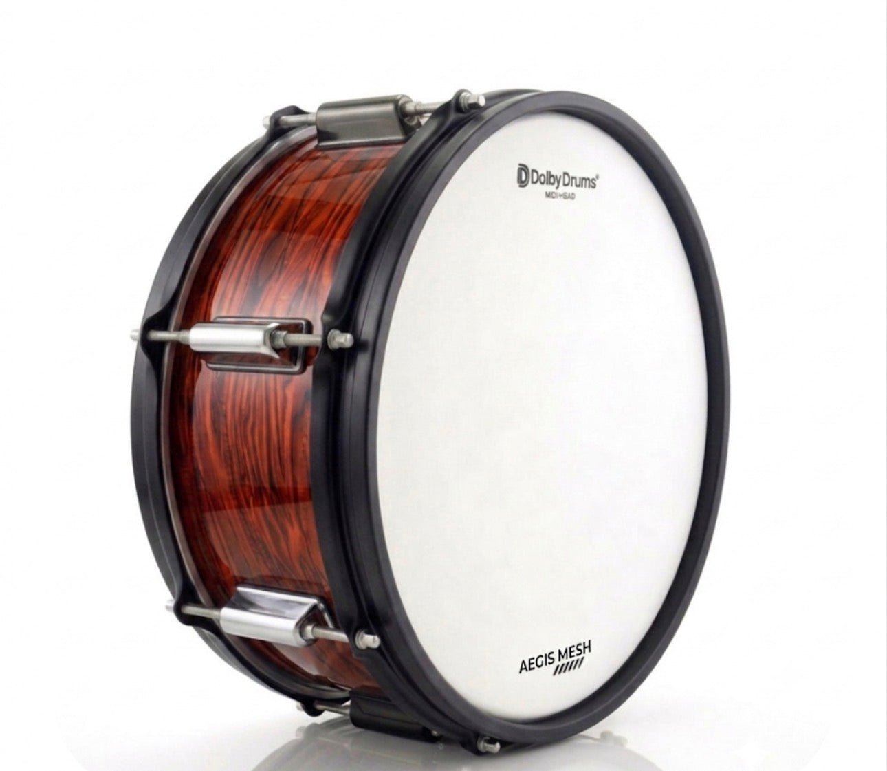 Dolby 14 x 5” Electronic Red Wood Snare w 6 Triggers for Roland Alesis Drum