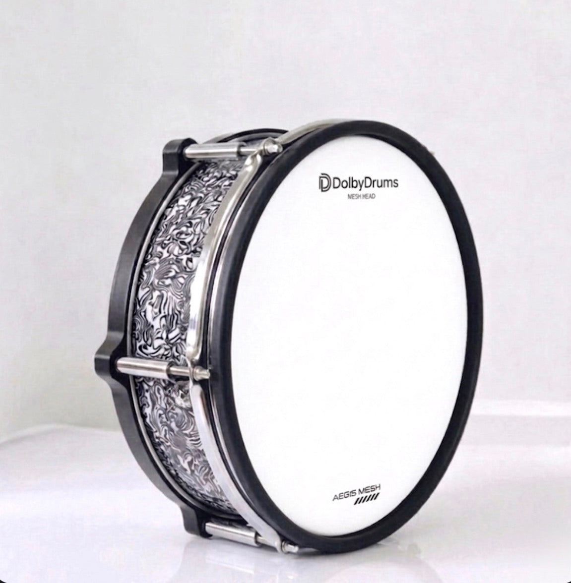 Dolby 12” Electronic Black Abalone SNARE w 6 Triggers for Roland Alesis Drum HX