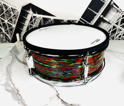 HXM 14” X 5” Psych Red Mod Snare Drum for Roland Alesis Lemon Kit