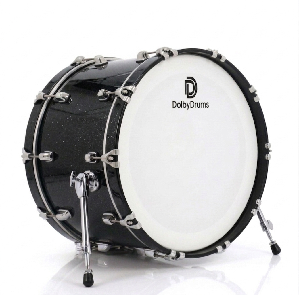 Dolby 22 x 14” Electronic Kick Drum Black Sparkle Bass for Roland Alesis Lemon