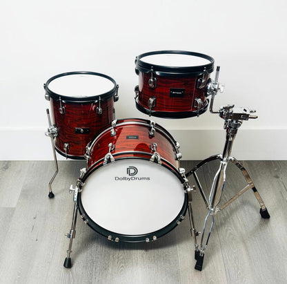 Dolby Compact 3 Piece Electronic Shell Pack Red Wood for Roland Alesis