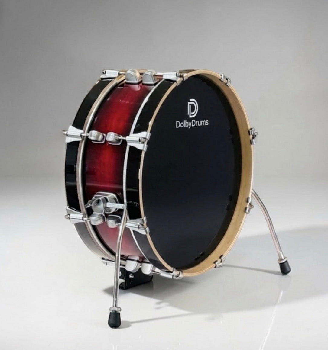 Dolby 18” Electronic Kick Drum Red Fade for Roland Alesis