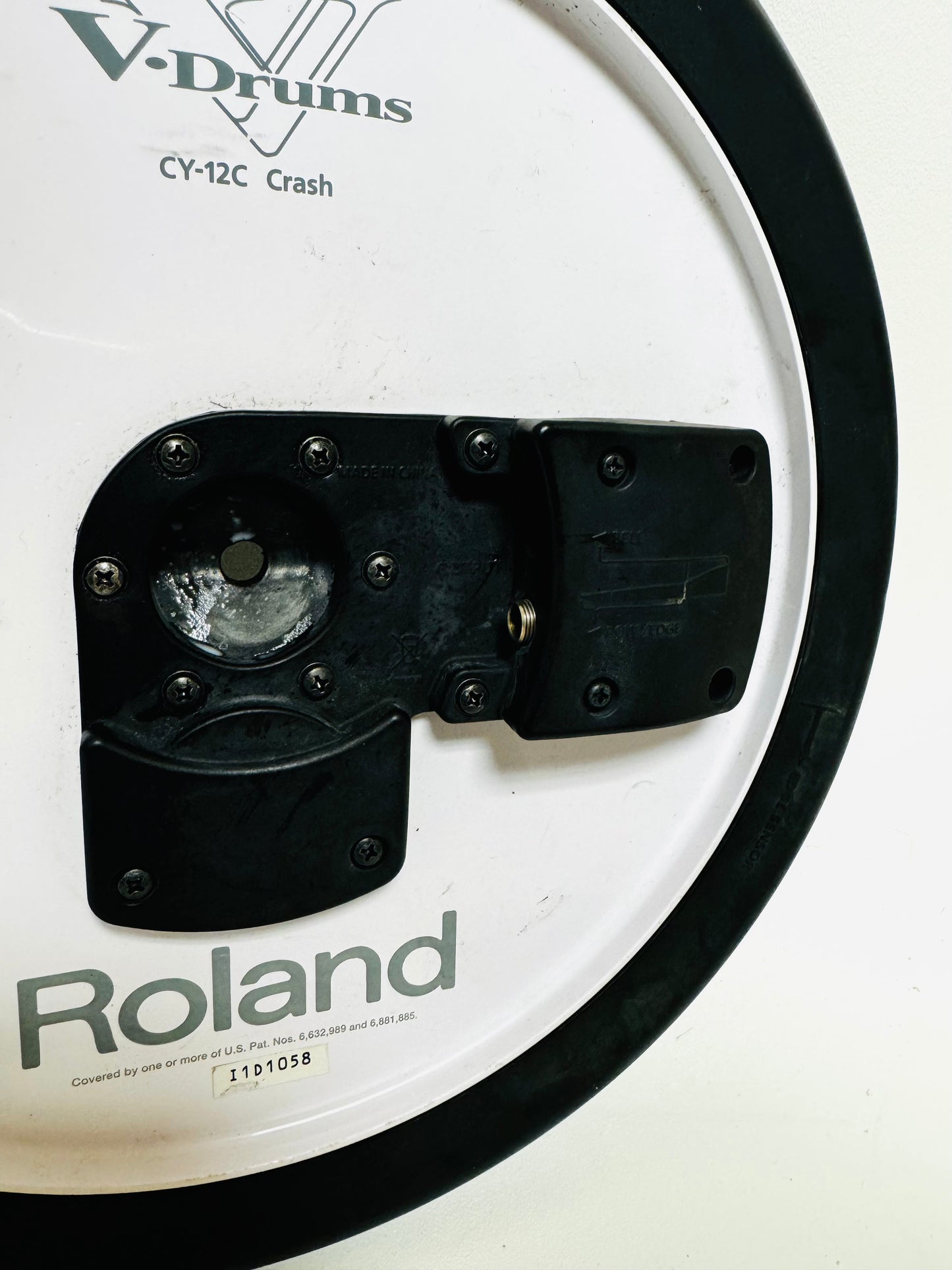 Roland CY-12C 12" White Back Crash Cymbal with Arm and Clamp CY12