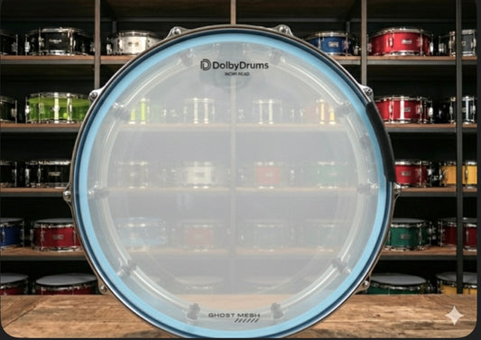 14” Ice Blue Acrylic SNARE Dual Zone A2 for Roland Alesis Drum