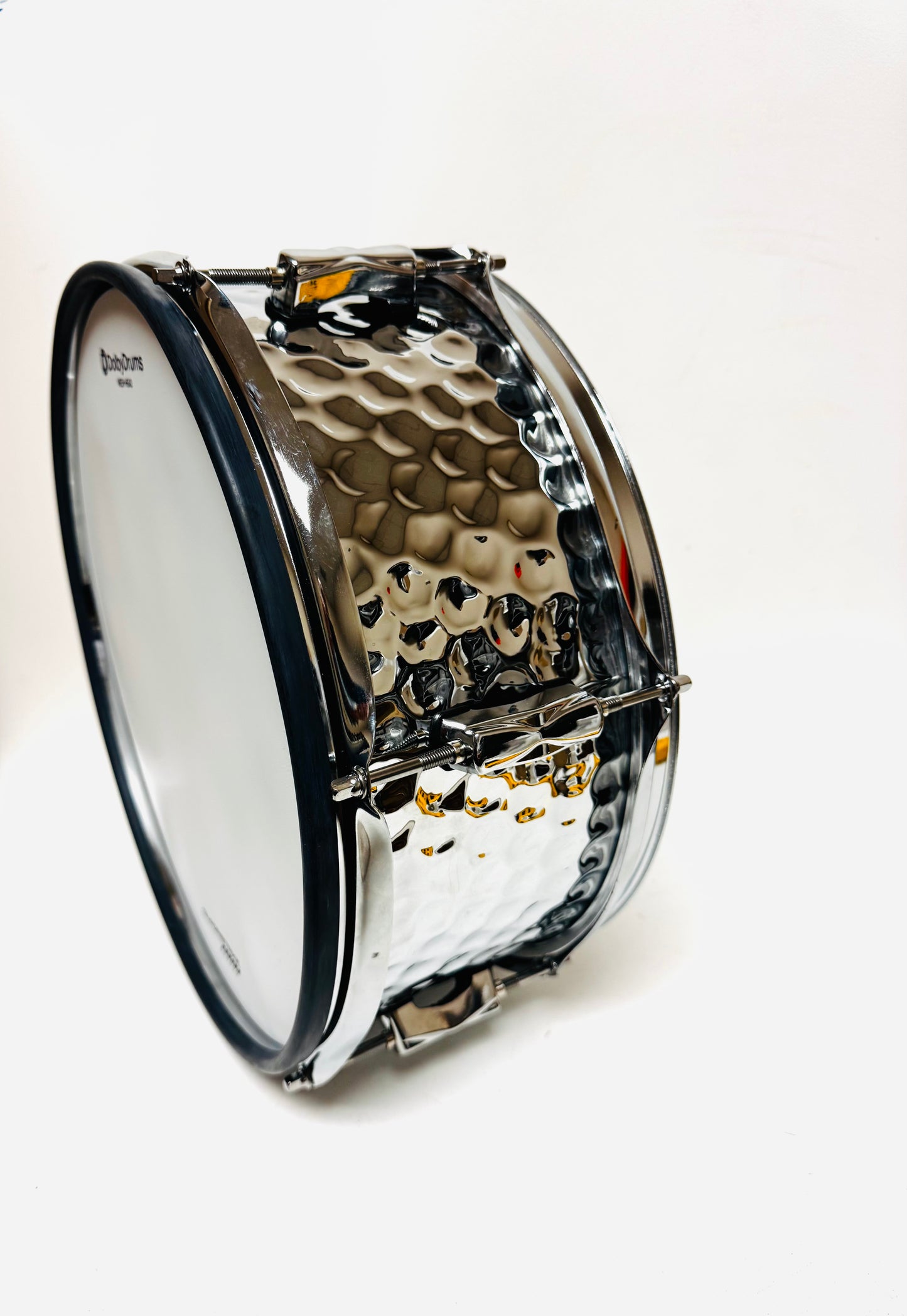 14” X 5” Custom Hammered Chrome Snare Drum for Roland Alesis Lemon Kit