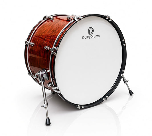 Dolby 22 x 14” Electronic Kick Drum Red Wood Bass for Roland Alesis Lemon