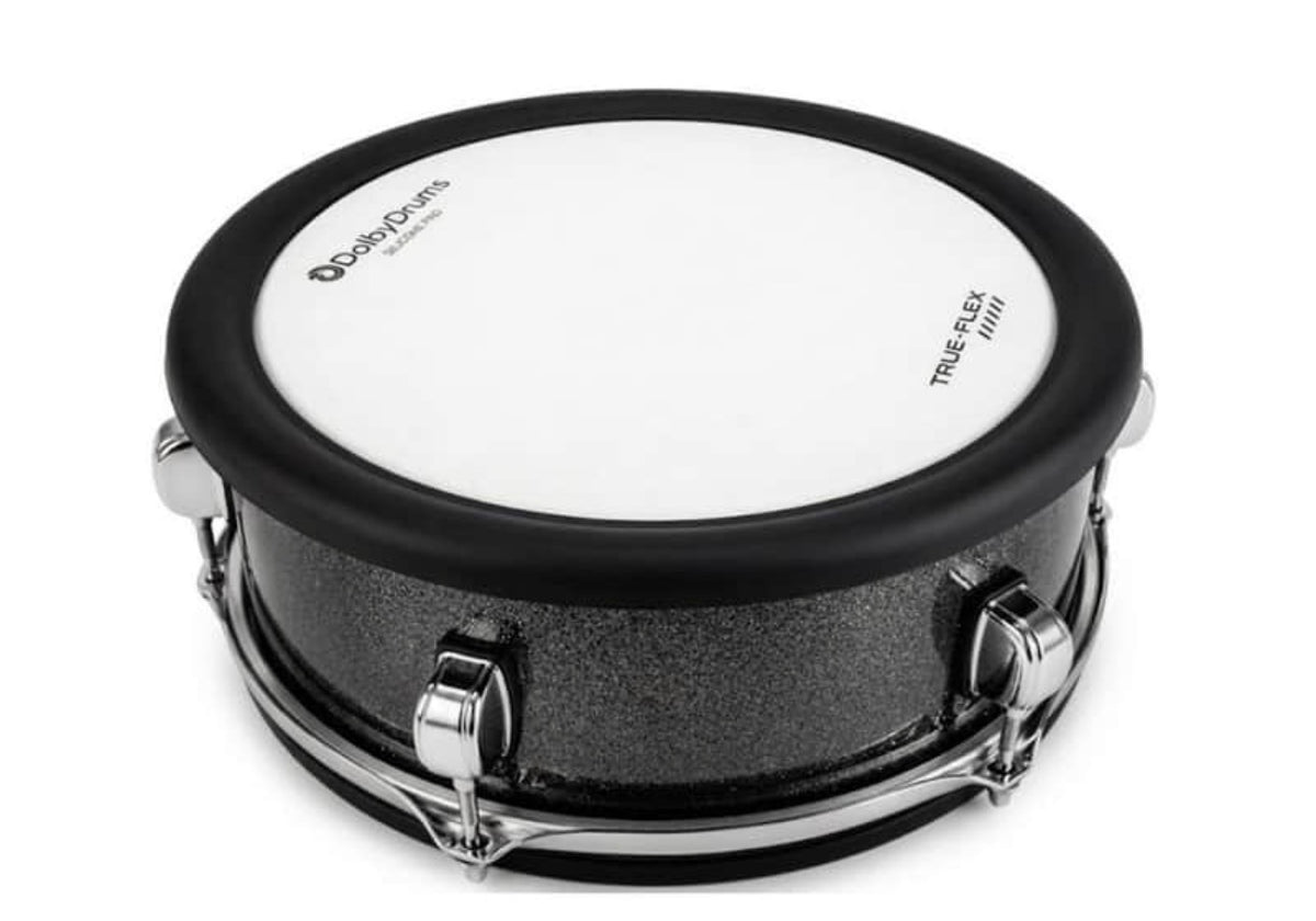 Dolby 12” Dual Core Black Sparkle Electronic Silicone SNARE for Roland Drum