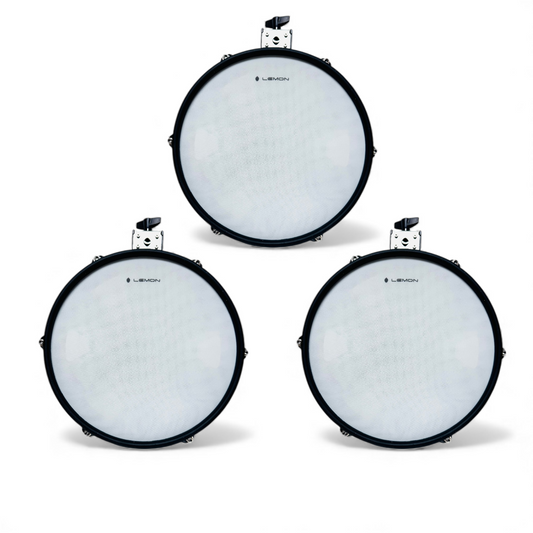 Set of 3 Lemon 12” Mesh Tom for Roland Alesis Strike Kit