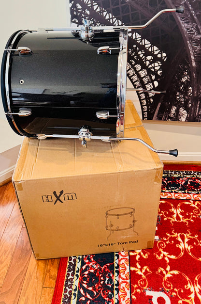 HXM 16” x 16” Mesh Black Sparkle Floor Tom for Roland Alesis Lemon Kit VAD OPEN BOX