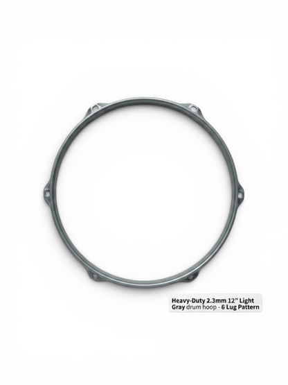 Dolby 12” Gray Hoop 6 Lug 2.3 mm Heavy Duty Triple Flange