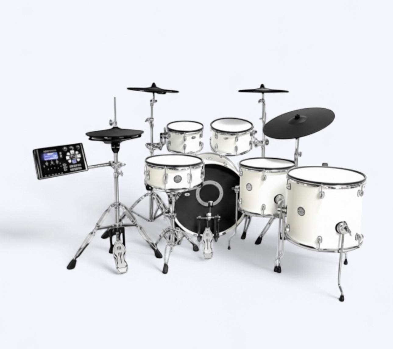 Lemon T1000 E Drum Set White FULL KIT Compatible w Roland A+ Alesis