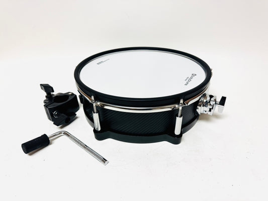 Lemon 12” x 4” Black Carbon Mesh Tom Snare w Upgrades for Roland Alesis Strike Kit