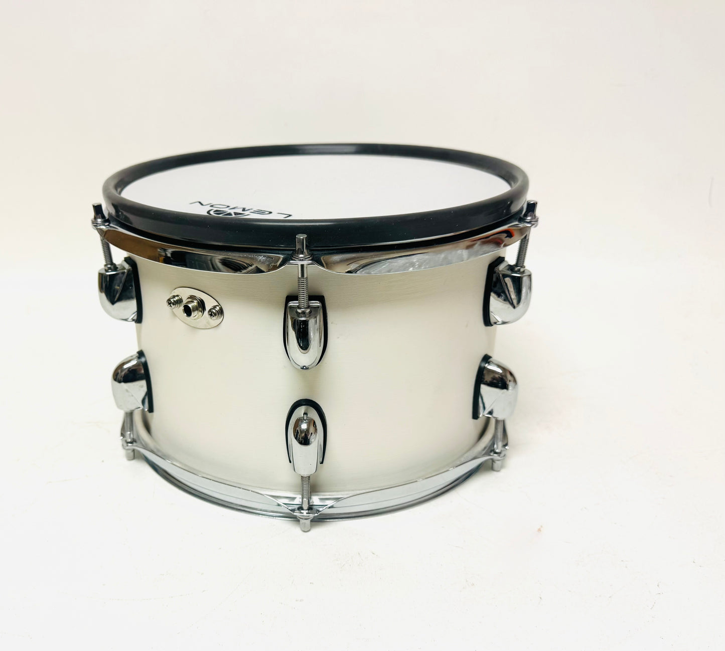 USED Lemon 10 x 6.5” WHITE Mesh Rack Tom for Roland or Alesis Strike