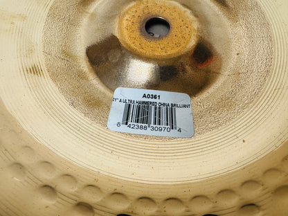 Zildjian 21-inch A Series Ultra Hammered China Cymbal - Brilliant Finish