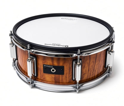 Dolby 14 x 5” Flame Maple Electronic Snare w 6 Triggers for Roland Alesis