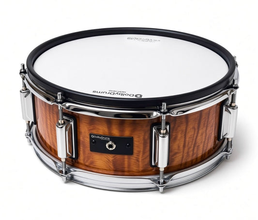 Dolby 14 x 5” Flame Maple Electronic Snare w 6 Triggers for Roland Alesis