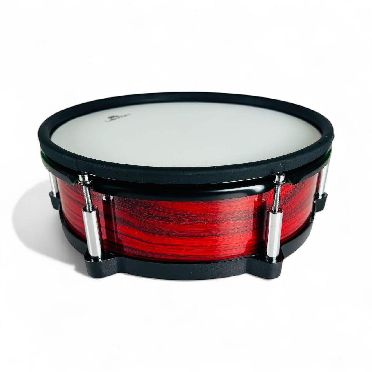 Lemon 12” x 4” RED FLAME Mesh Tom Snare w Clamp  for Roland Alesis Strike Kit