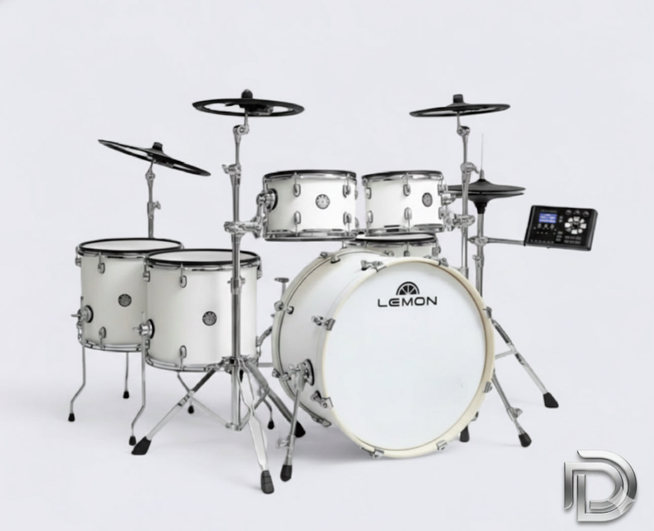 Lemon T1000 E Drum Set White FULL KIT Compatible w Roland A+ Alesis