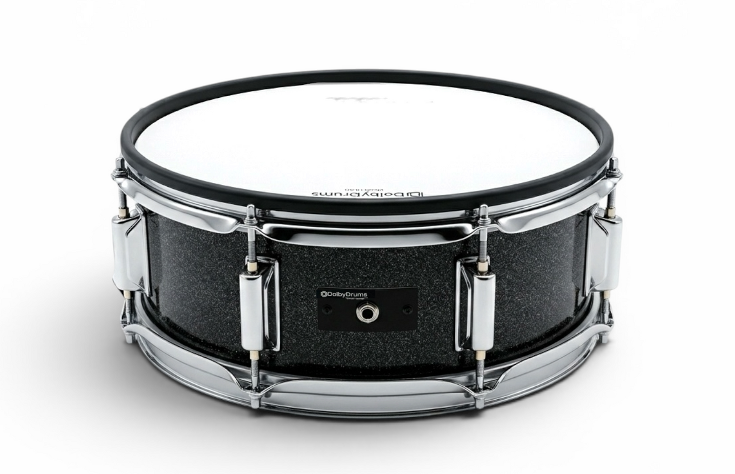 Dolby 14 x 5” Black Sparkle Electronic Snare w 6 Triggers for Roland Alesis