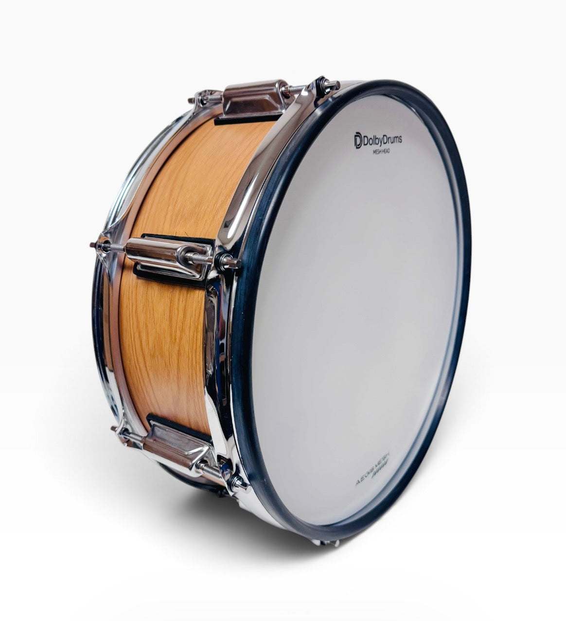 Dolby 14 x 5” Natural Wood Electronic Snare w 6 Triggers for Roland Alesis