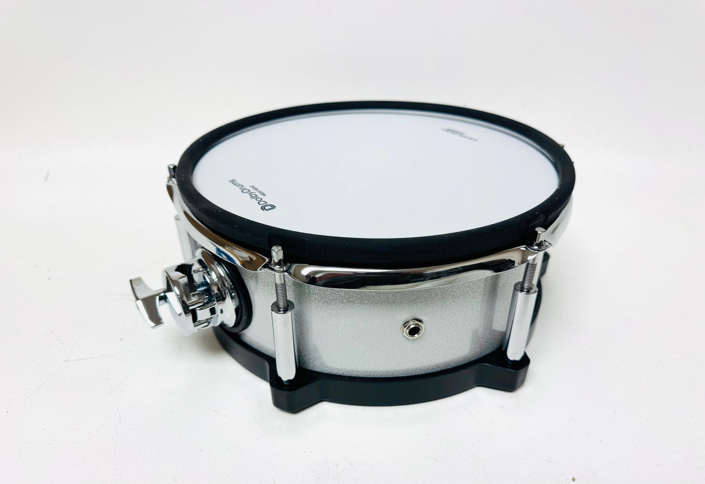 Dolby 10” Electronic White Silver RACK TOM w 6 Triggers for Roland Alesis Drum HX