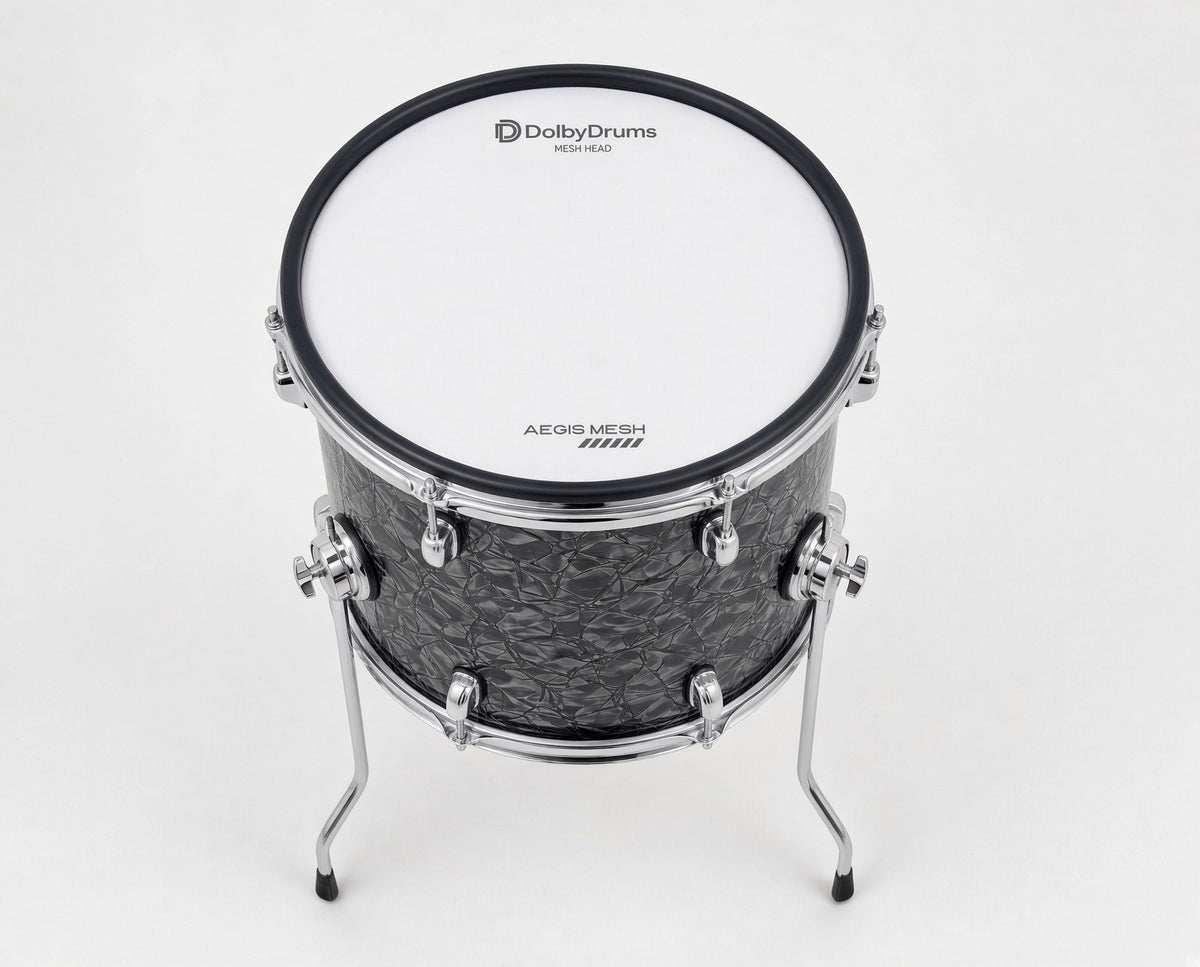Dolby 12” x 12” Dark Fracture Floor Tom Electronic Full Shell for Roland Alesis