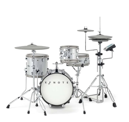 EFNOTE mini Acoustic Designed Electronic Drum Set White Sparkle Kit