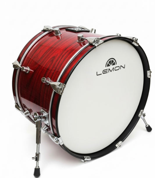 Lemon 20” Red Flame Bass Kick Drum for Roland Alesis