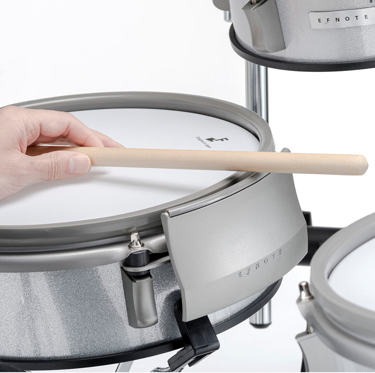 EFNOTE 3 BUNDLE Acoustic Designed Electronic Drum Set White Sparkle