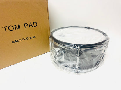 HXM 12” X 6” Brushed Silver Rack Tom Drum for Roland Alesis Lemon Kit