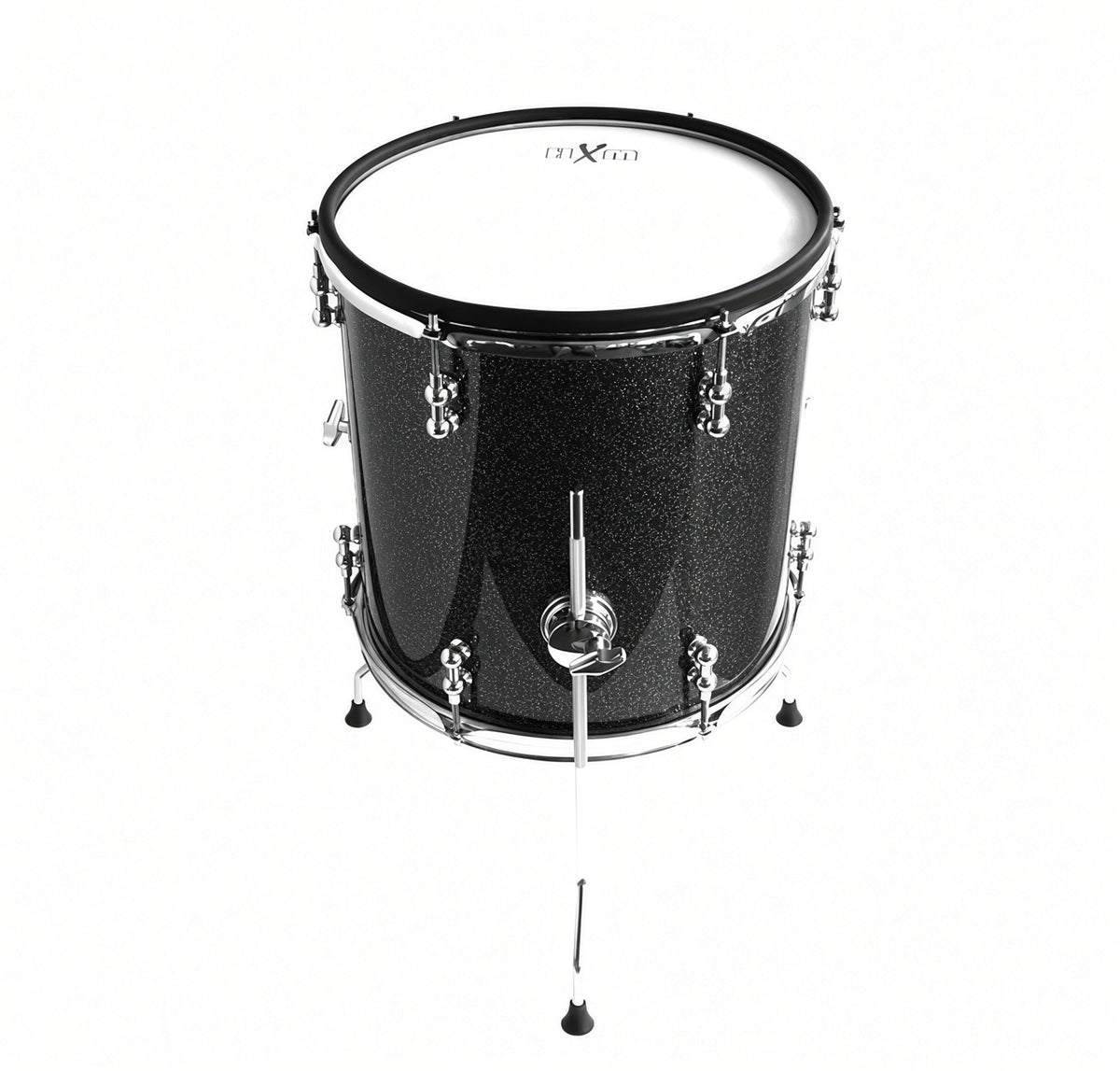 HXM 14 x 14” Black Sparkle Floor Tom for Roland Alesis Kit VAD