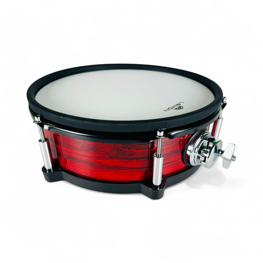 Lemon 12” x 4” RED FLAME Mesh Tom Snare w Clamp  for Roland Alesis Strike Kit
