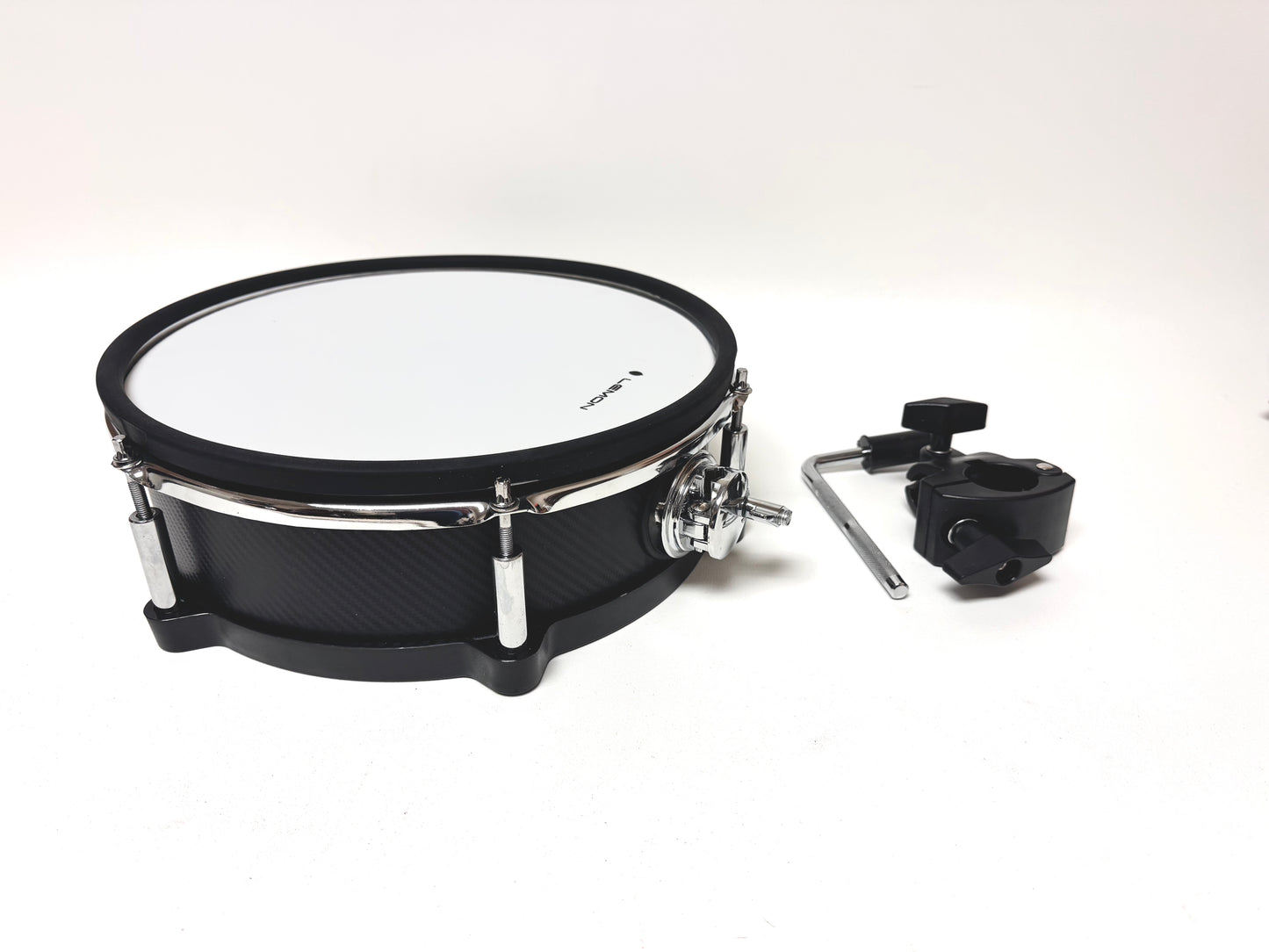 Lemon 12” x 4” Black Carbon Mesh Tom Snare for Roland Alesis Strike Kit